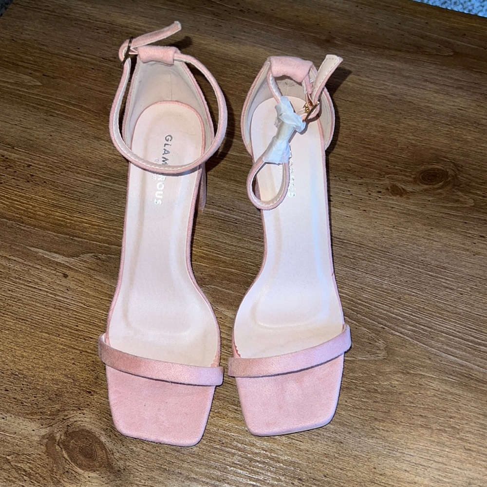 Glamorous wide fit heeled sandals with block heels
